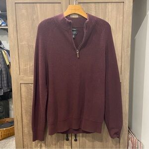 Nordstrom Cotton Cashmere Quarter-Zip pullover Sweater
